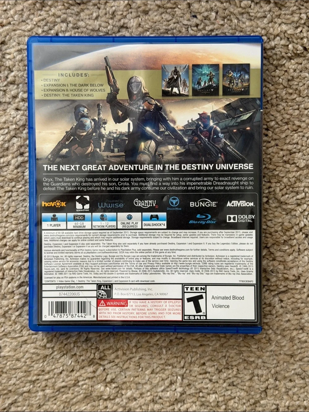 Sony Destiny: The Taken King - Legendary Edition (Blue)